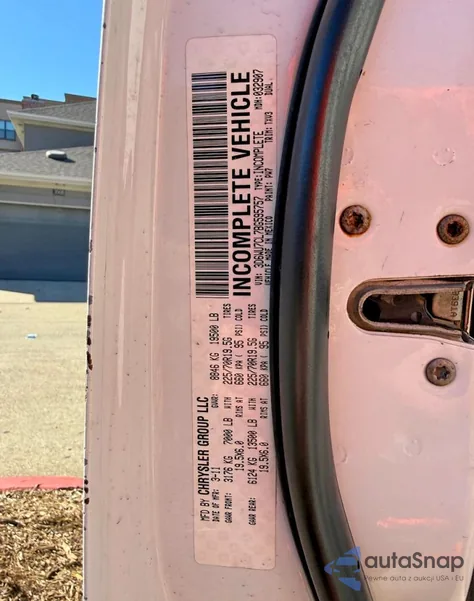 2011 Dodge Ram 5500 St from USA, damaged, VIN 3D6WU7CL7BG595757